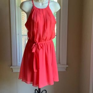 NEW Coral Blousy Summer Dress